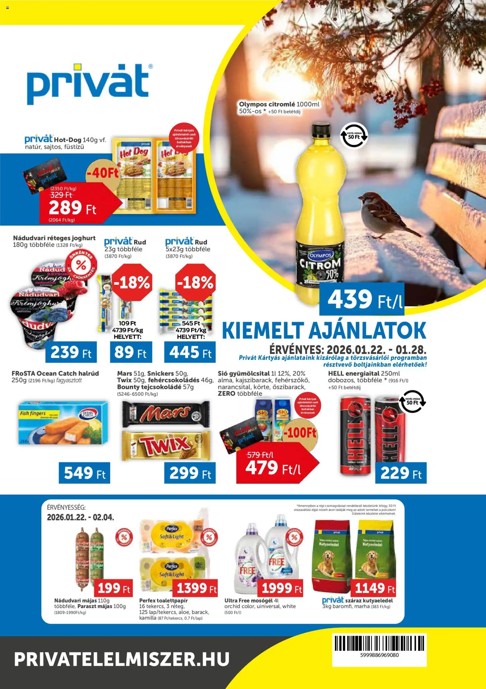 PRIVÁT Akciós újság - 1oldal - érvényes 2026.01.22.-tól