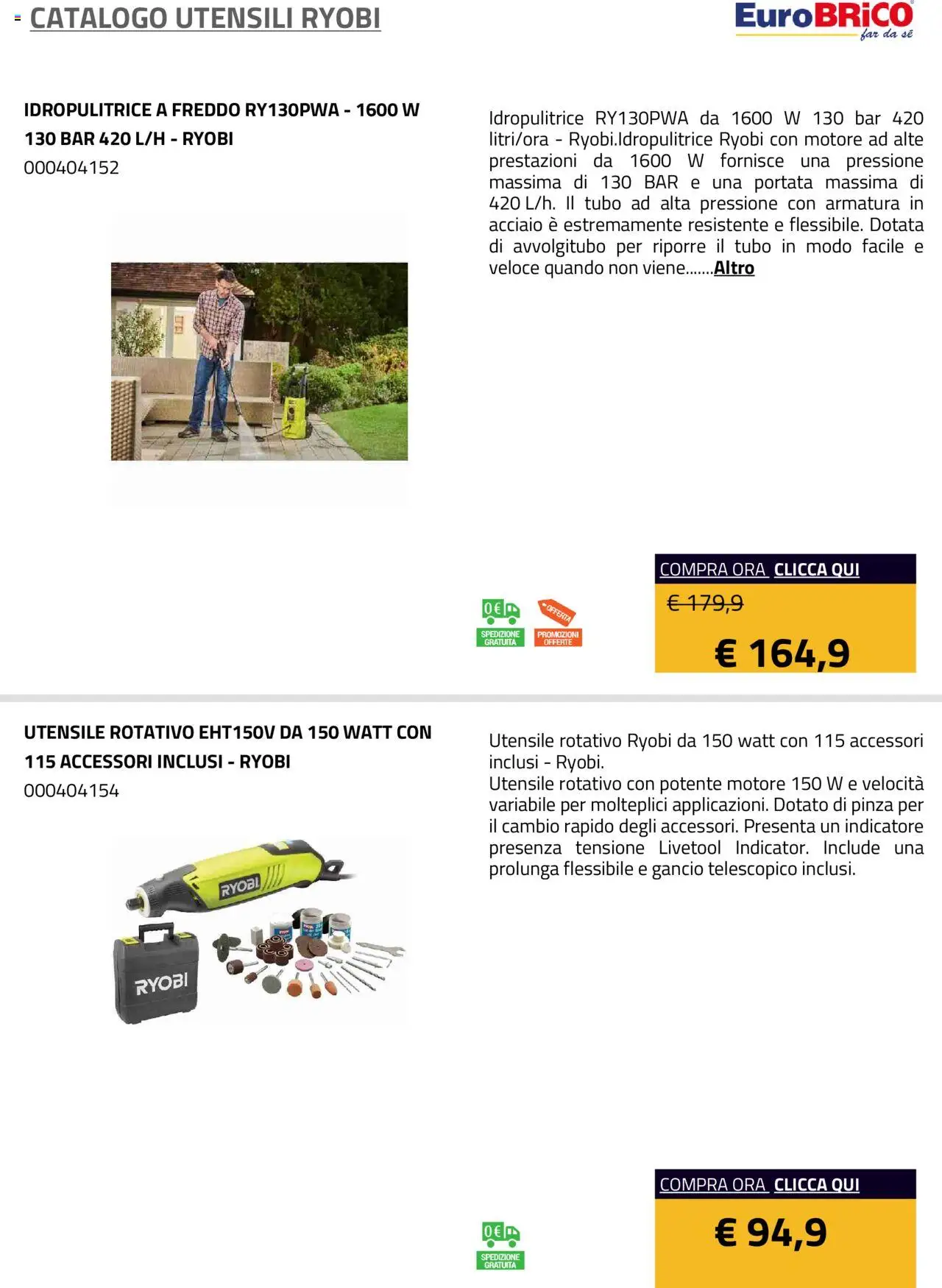 Eurobrico Utensili Ryobi catalogo - pagina 50 - valido dal 23/07/2025
