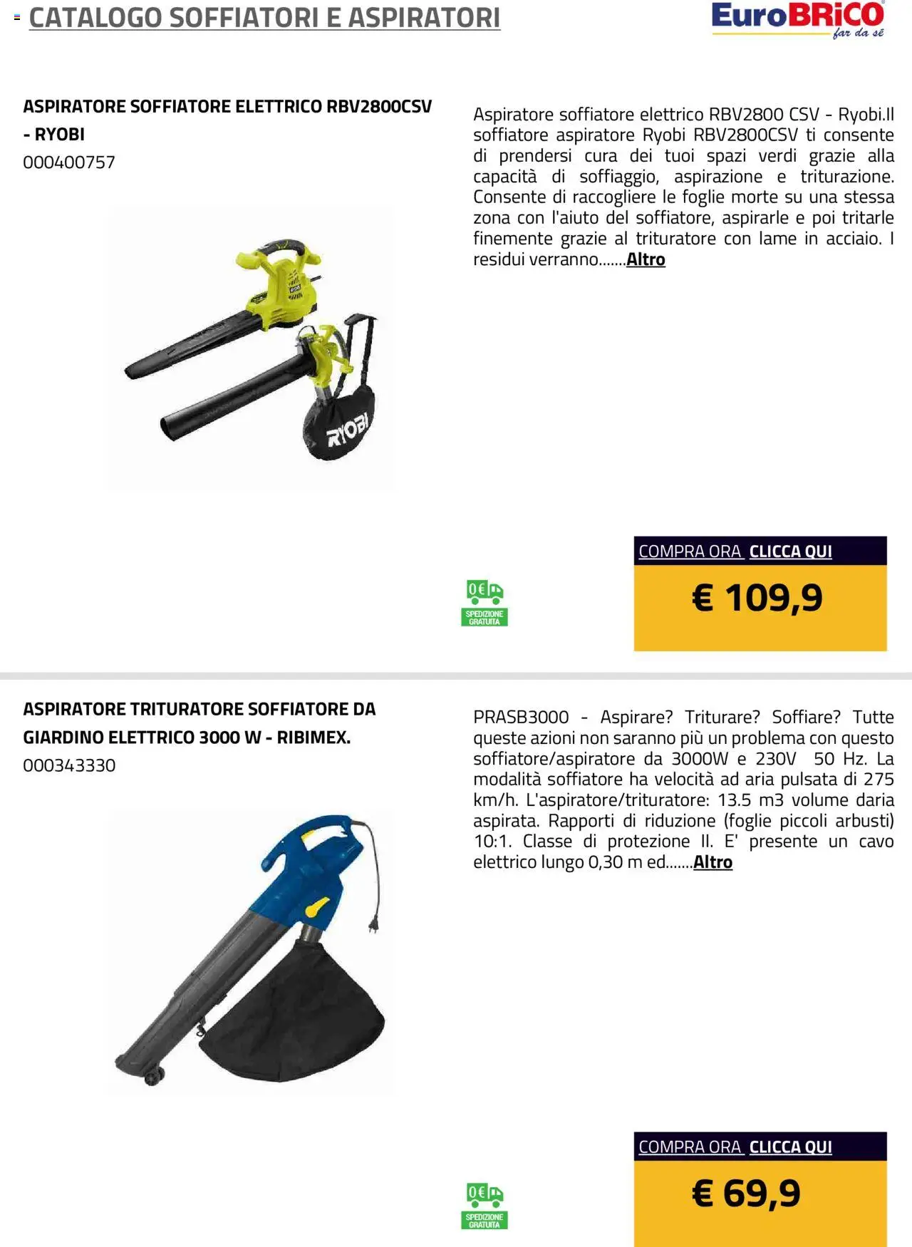 Eurobrico Soffiatori e Aspiratori catalogo - pagina 14 - valido dal 23/07/2025