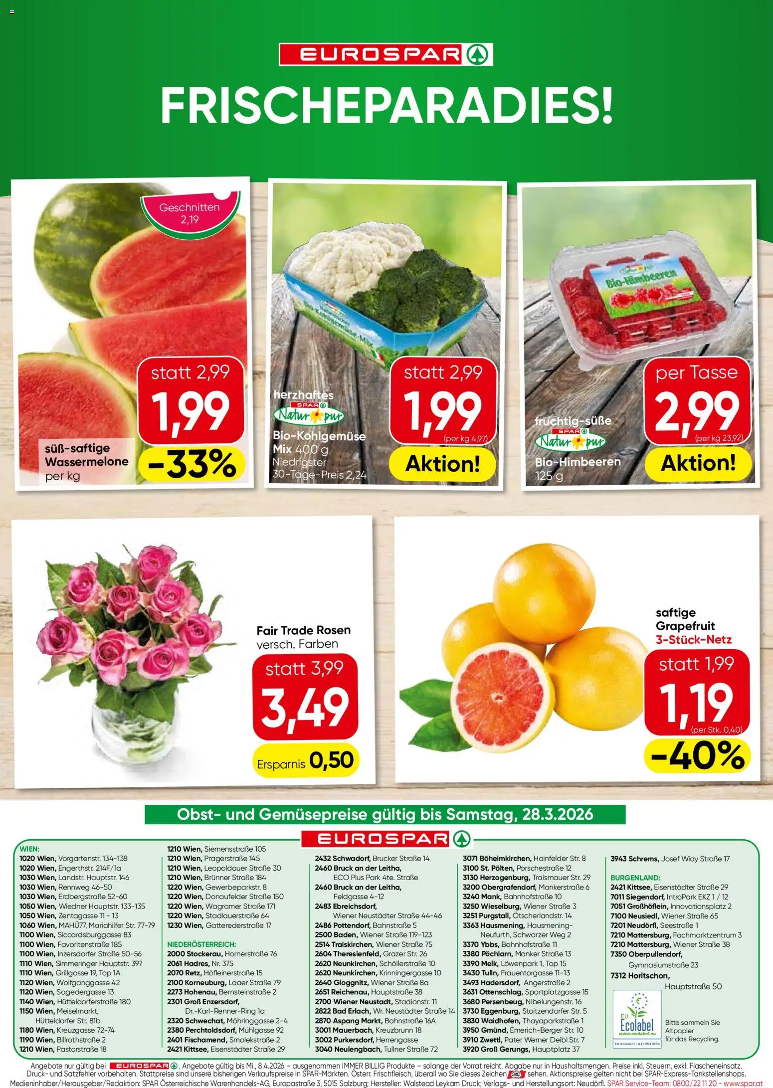 Eurospar Flugblatt - page 16- valid from 26.03.2026