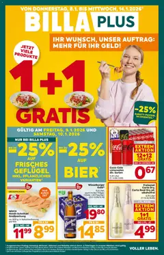 Vorschau Billa Plus Flugblatt gültig ab 08.01.2026