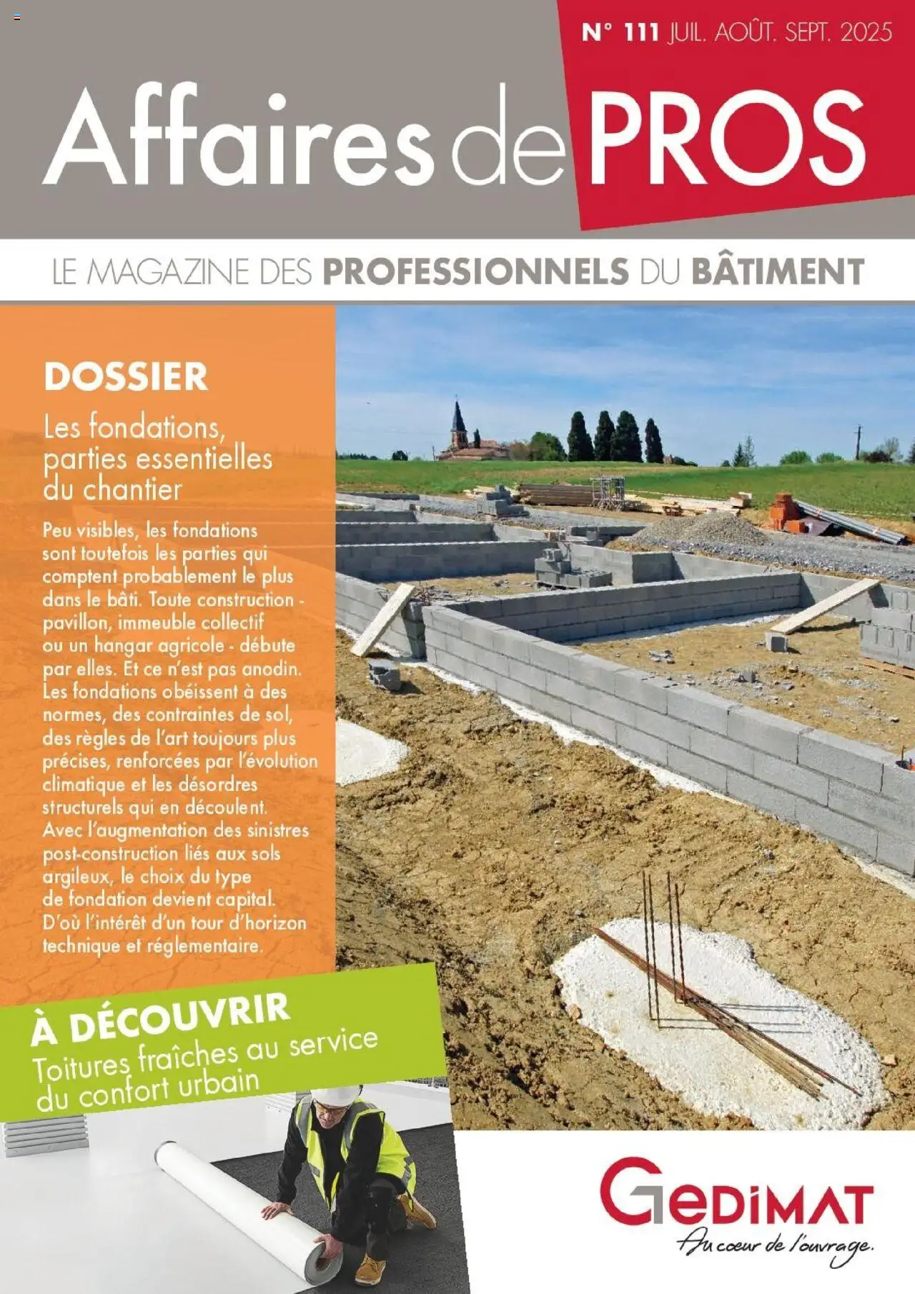 Gedimat - Affaires De Pros Gedimat n°111 - page 1 - valable à partir du 01/07/2025