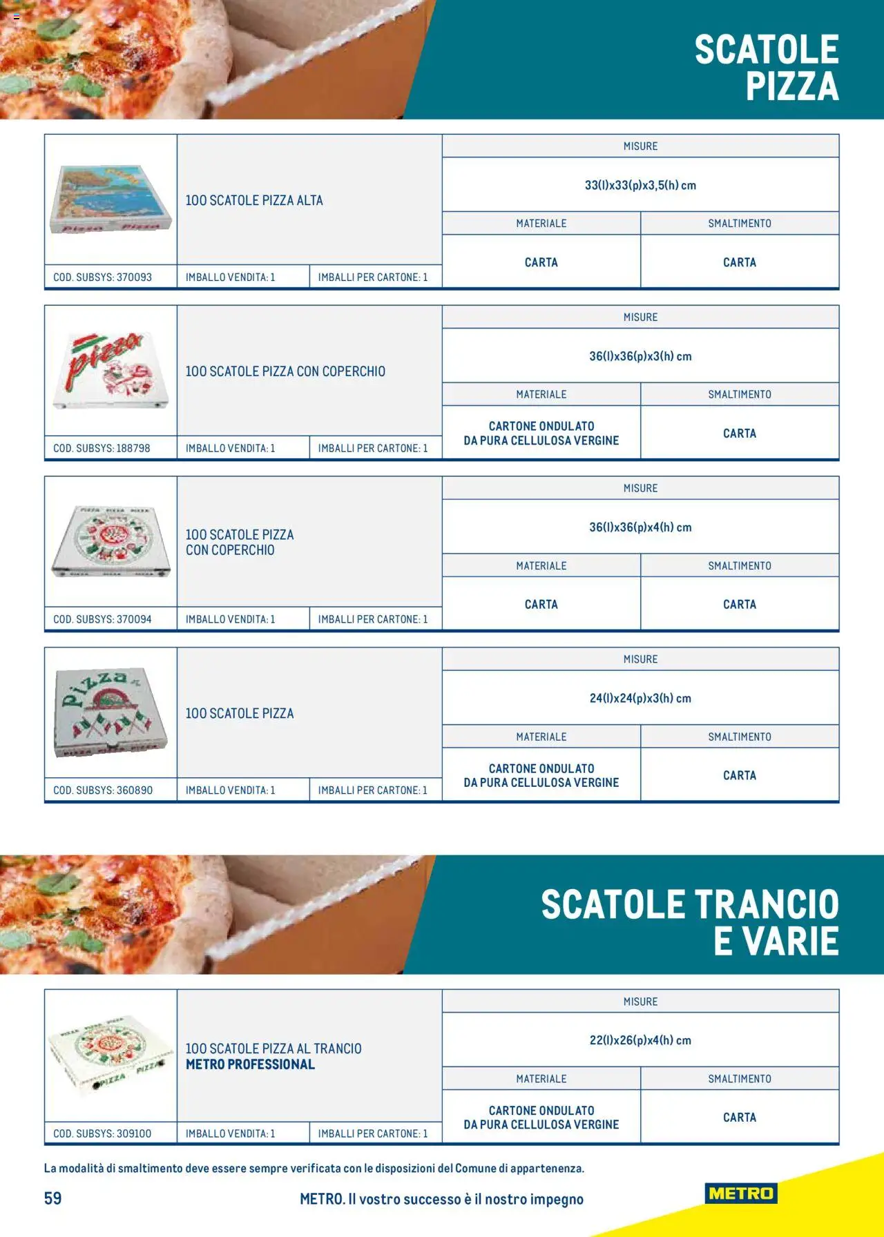 Catalogo Take Away e Monouso 2024 Metro	 - pagina 59 - valido dal 22/07/2024