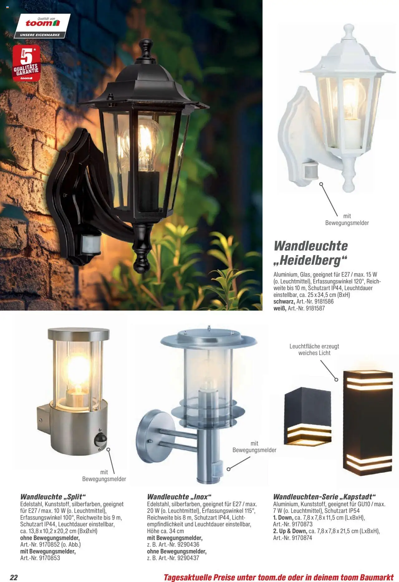 Toom Baumarkt Leuchten & Tapeten  - Seite 22 - gültig ab 01.09.2025