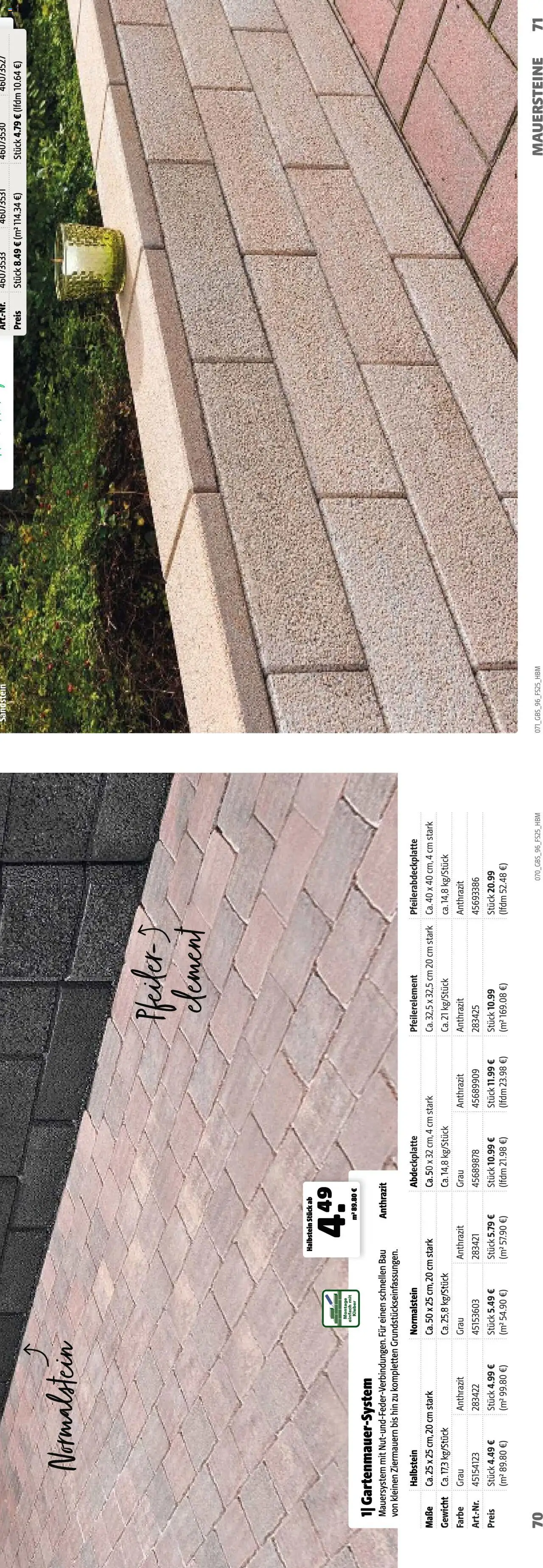 Hagebau Katalog Gartenbaustoffe - Seite 71 - gültig ab 02.03.2025