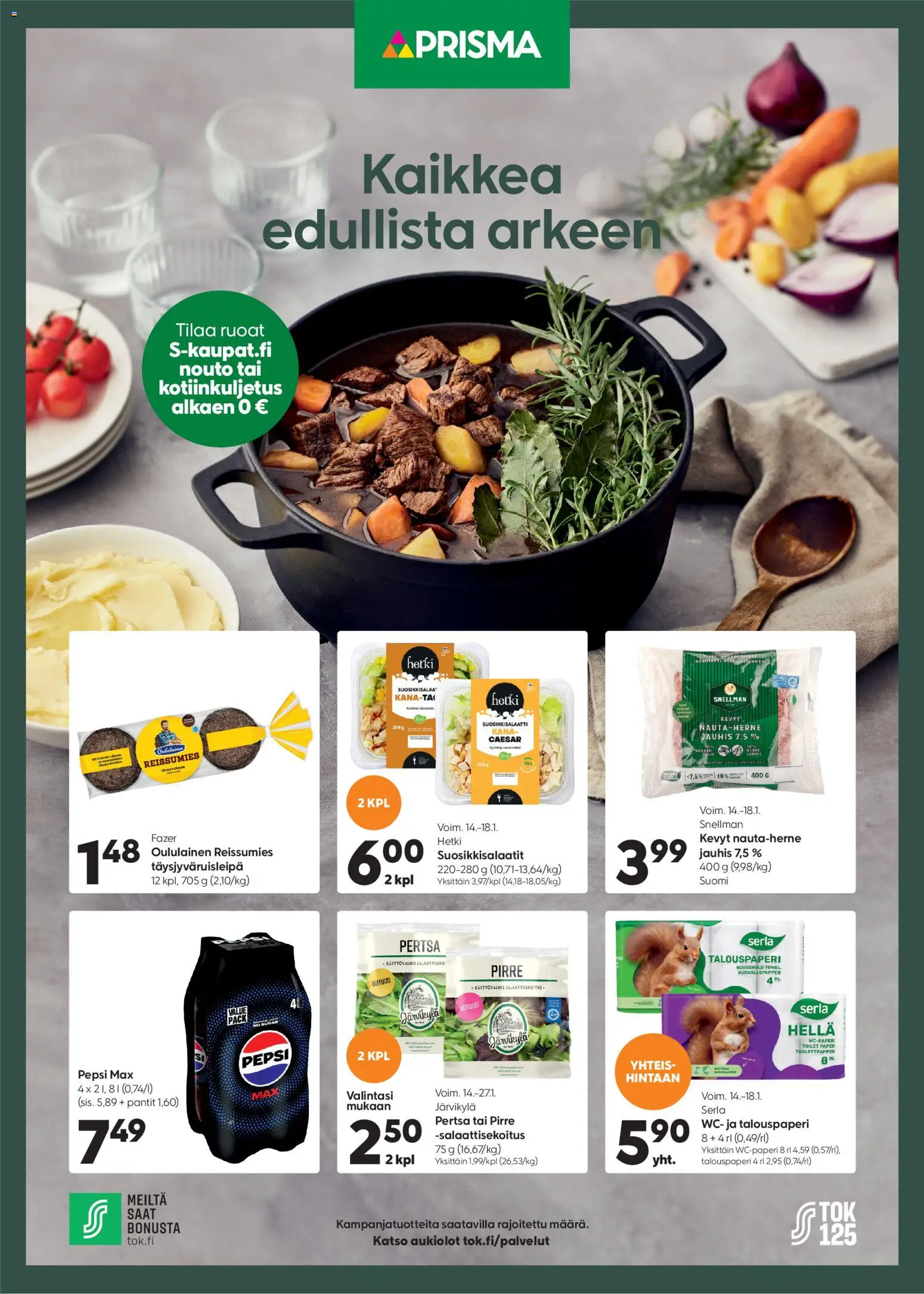 Prisma tarjoukset - sivu 1- voimassa alkaen 14/01/2026