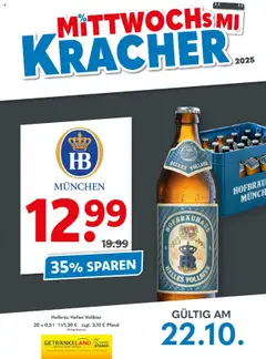Vorschau Getränkeland Mittwochs Kracher gültig ab 22.10.2025