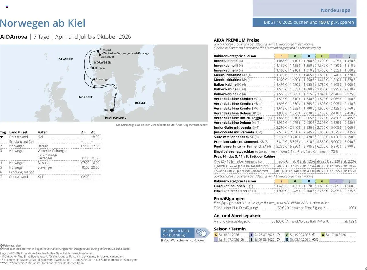 Aida Sommer 2026 - Seite 6 - gültig ab 01.03.2026