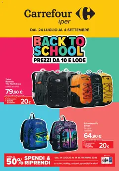 Anteprima Carrefour Iper Scuola catalogo valida dal 24/07/2025