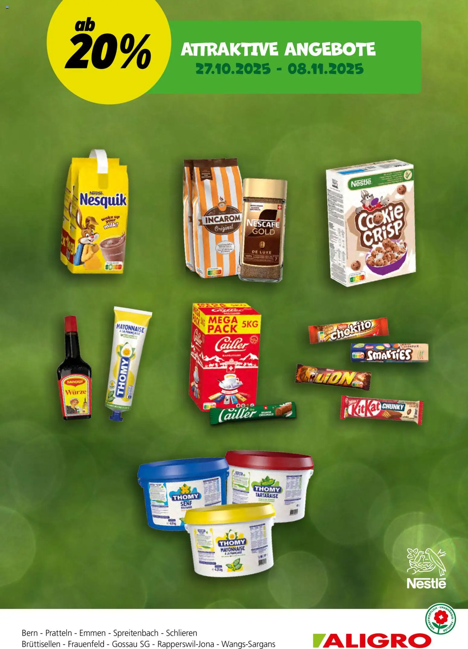 Aligro Attraktive Angebote Schlieren, Gossau SG, Frauenfeld, Rapperswil-Jona, Sargans, Bern, Brüttisellen, Pratteln, Emmen, Spreitenbach - Seite 1- gültig ab 27.10.2025