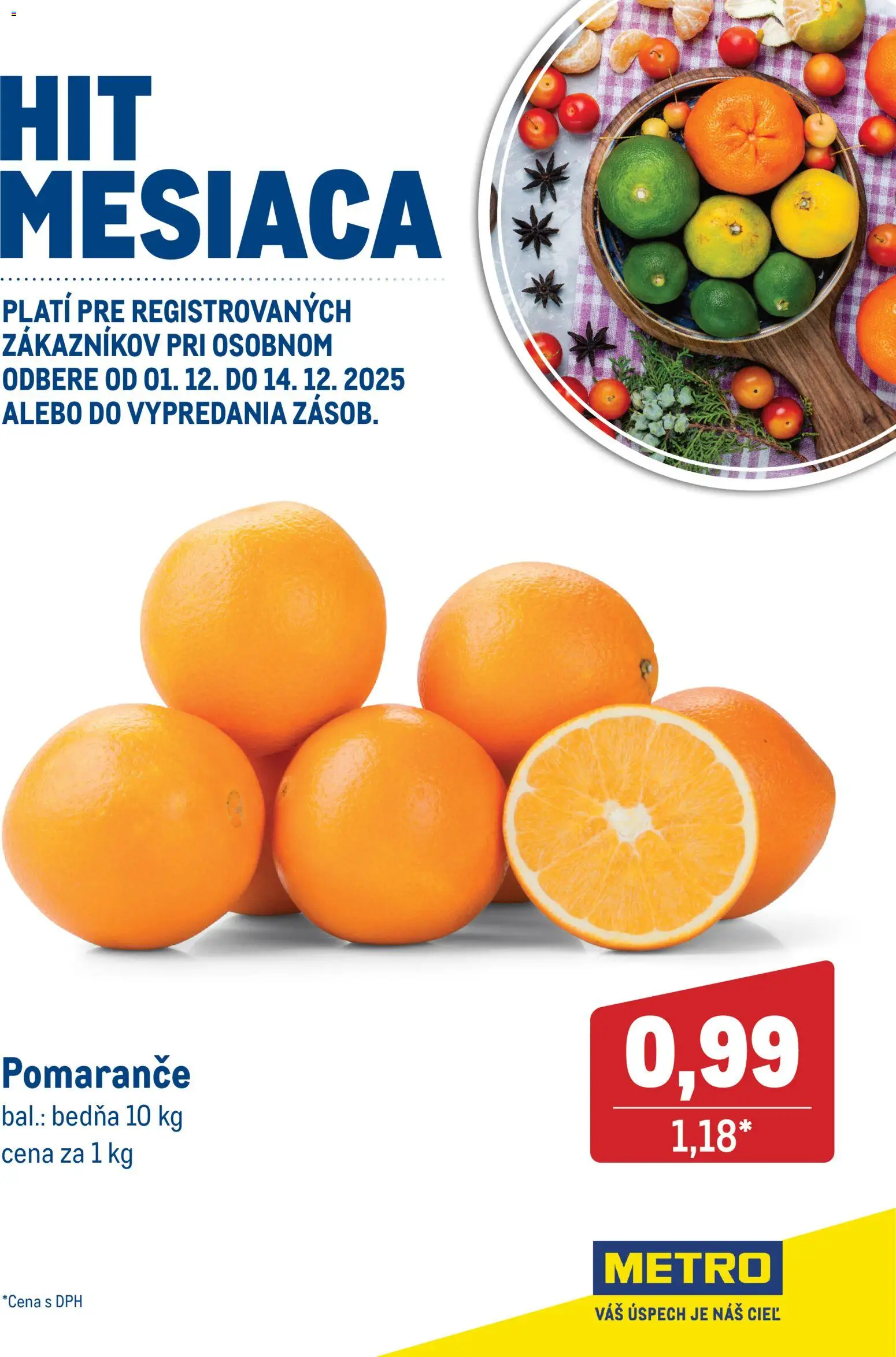 Metro Hit mesiaca december - strana 1- platný od 01.12.2025