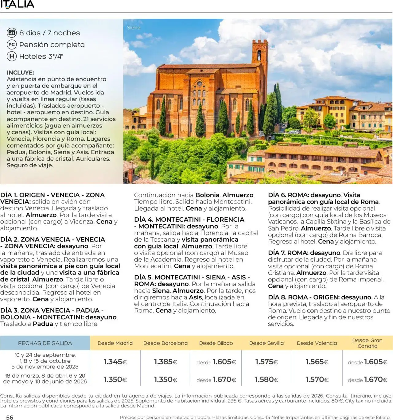 Viajes El Corte Inglés - Club de Vacaciones - Vacaciones Económicas Personalizado - Página de 56 - Válido desde 01/09/2025