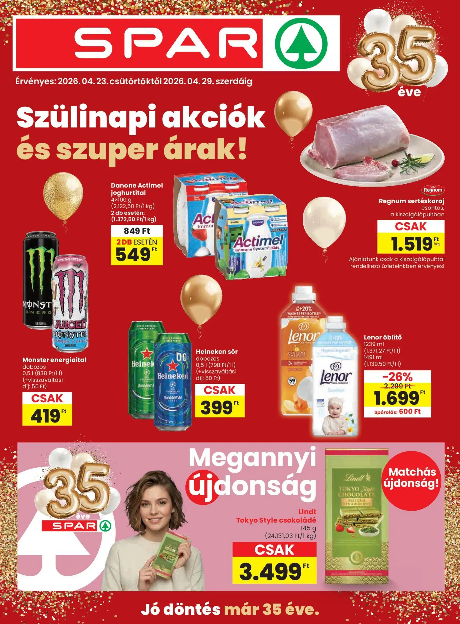 Spar akciós újság - 1oldal - érvényes 2026.04.23.-tól