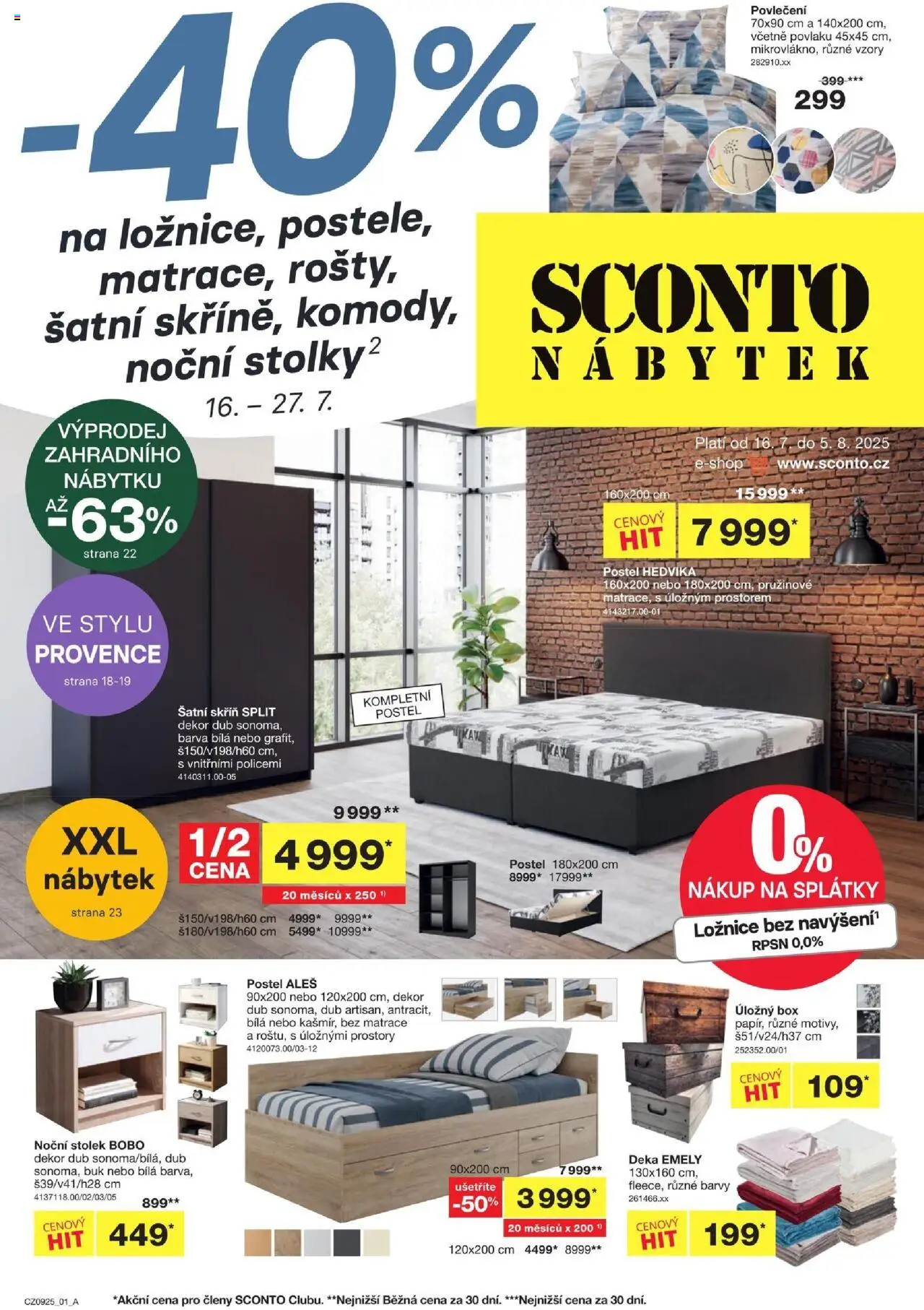Sconto nábytek leták - strana 1- platný od 16.07.2025