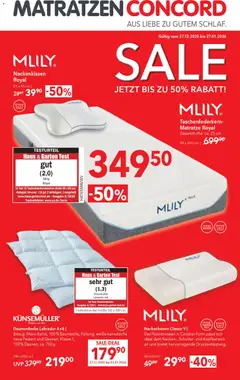 Vorschau Matratzen Concord Flugblatt gültig ab 27.12.2025