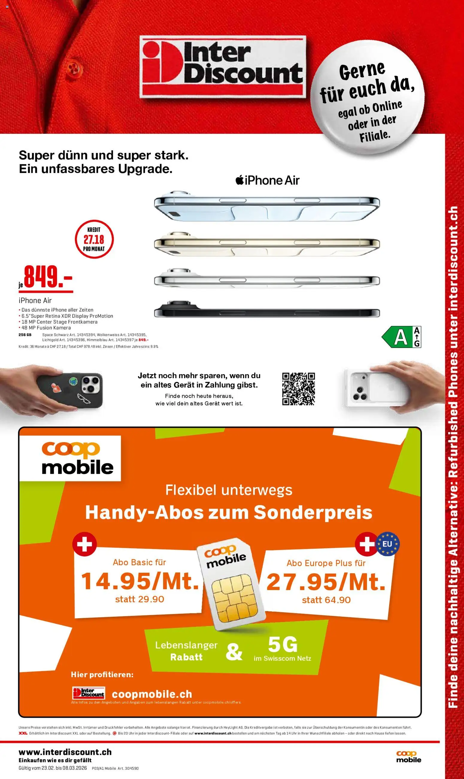 Interdiscount Aktionen Mobile - Seite 1- gültig ab 23.02.2026