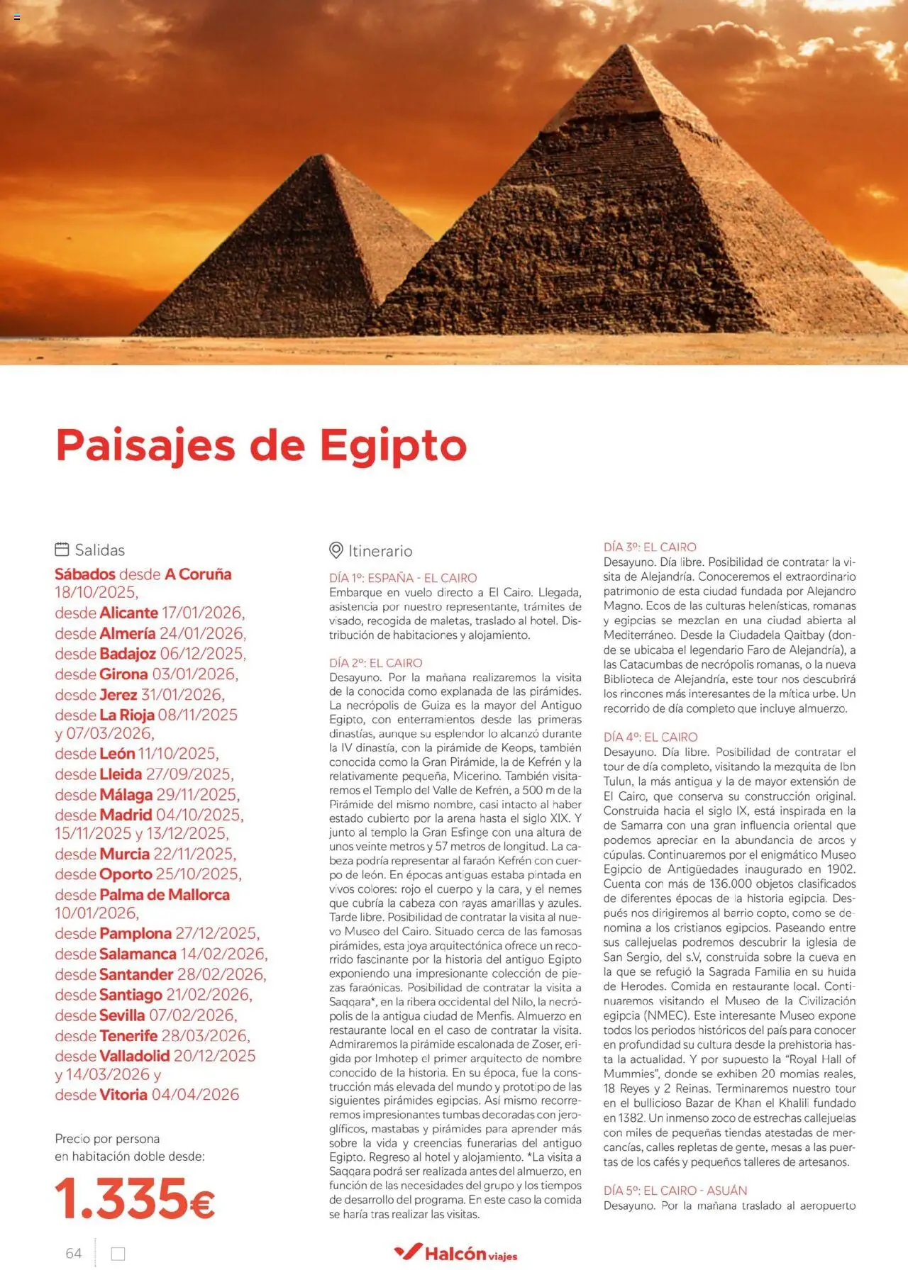 Halcón Viajes Egipto - Página de 64 - Válido desde 01/07/2025