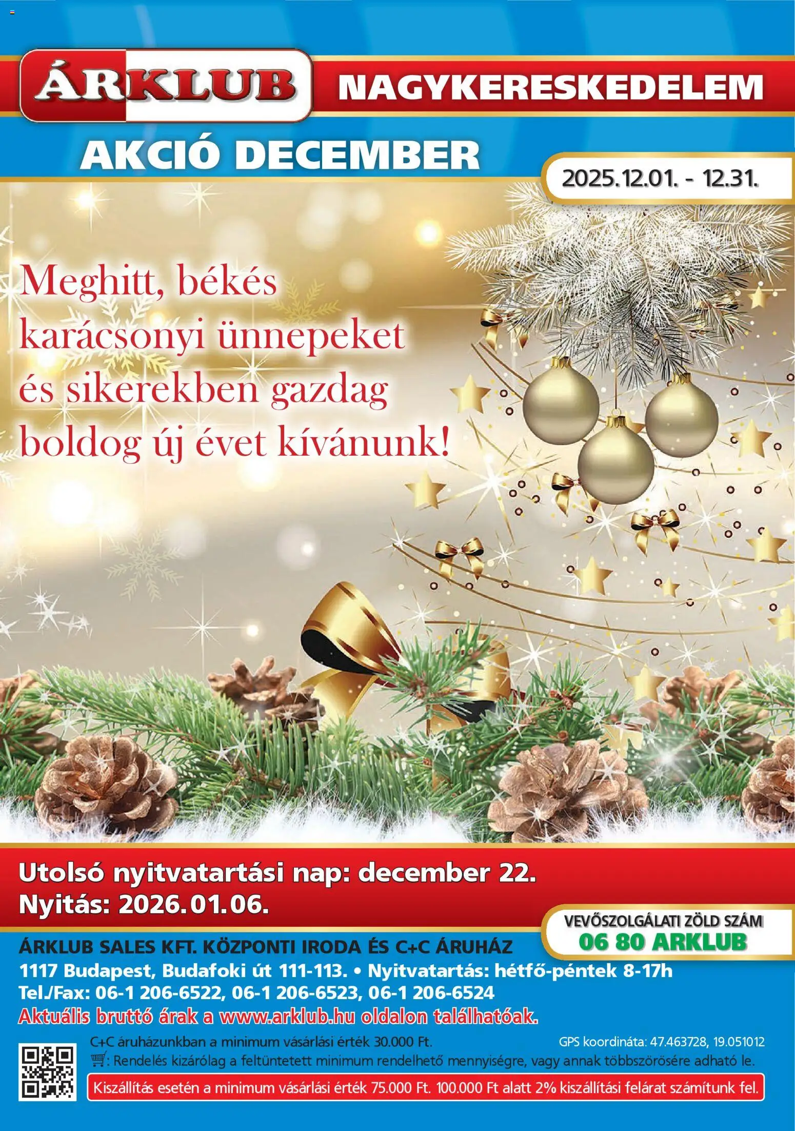 ÁRKLUB Akciós újság - 1oldal - érvényes 2025.12.01.-tól