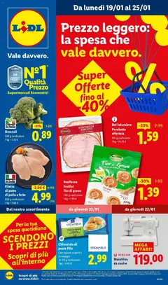 Anteprima Volantino Lidl	 valida dal 19/01/2026