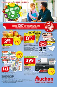 Podgląd Auchan Gazetka - Odlotowe ceny na start szkoły Hipermarket ważny od 28.08.2025
