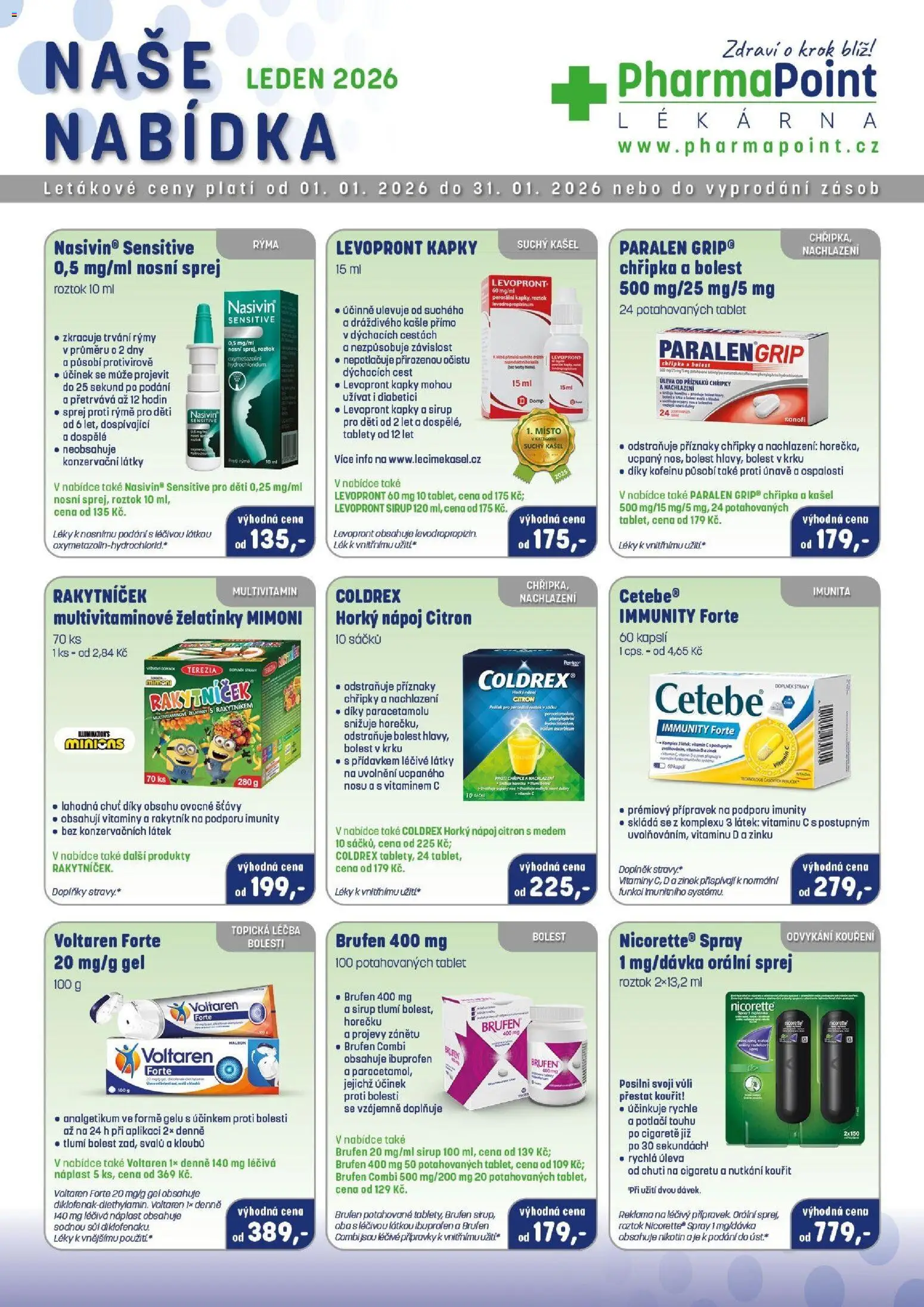 Pharmapoint leták - strana 1- platný od 01.01.2026