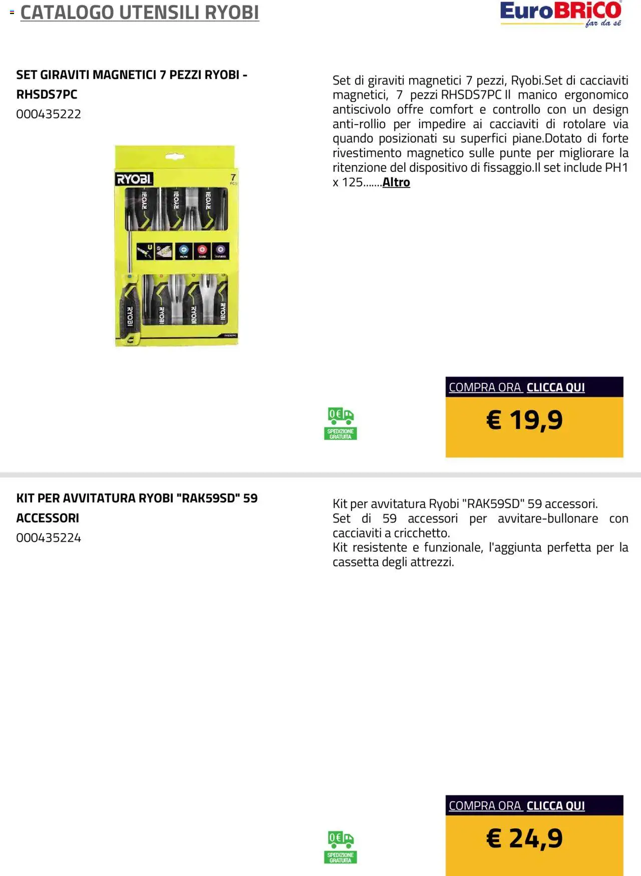 Eurobrico Utensili Ryobi catalogo - pagina 71 - valido dal 23/07/2025