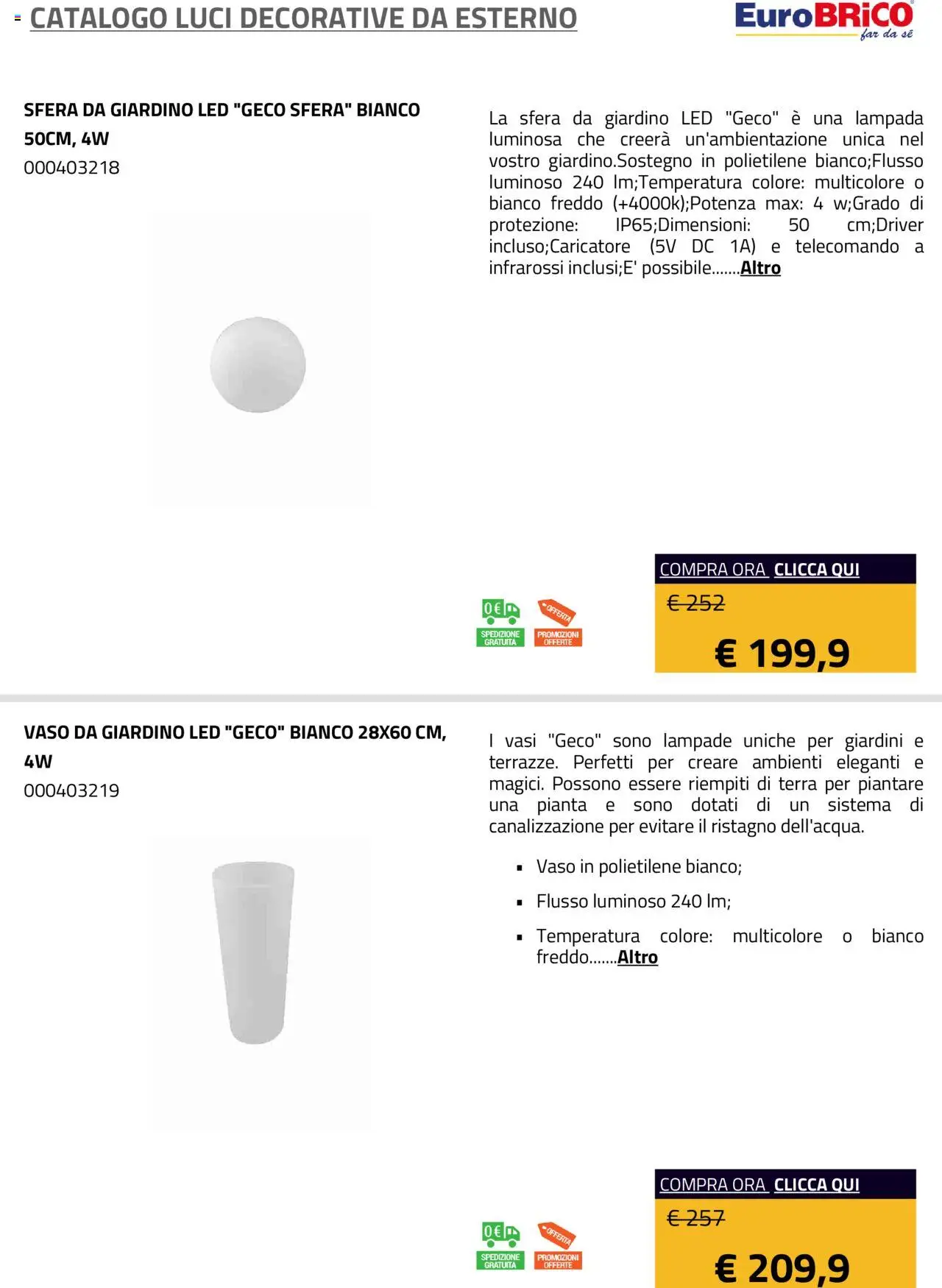 Eurobrico Luci Decorative da Esterno catalogo - pagina 9 - valido dal 23/07/2025