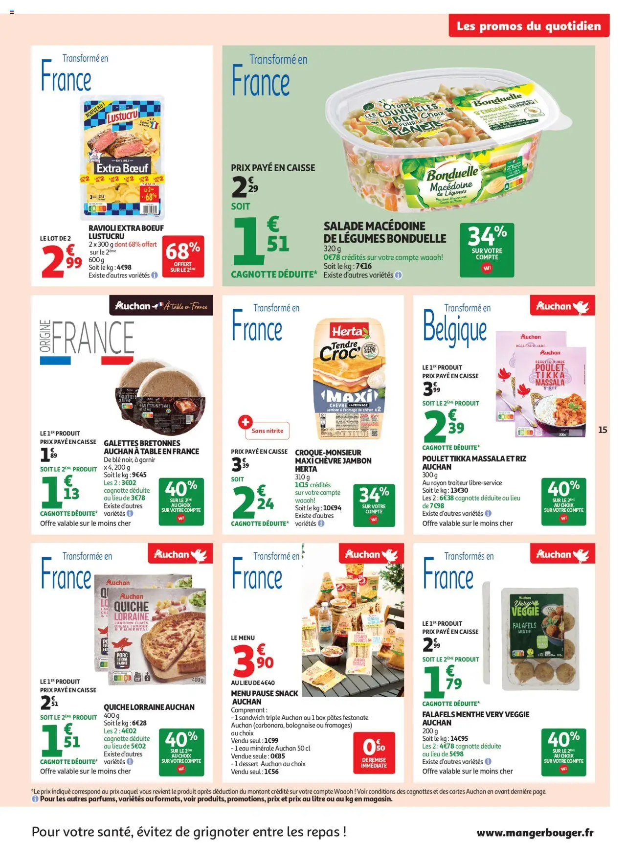 Auchan C'est parti pour une année moins chère dans votre super - page 15 - valable à partir du 16/07/2025