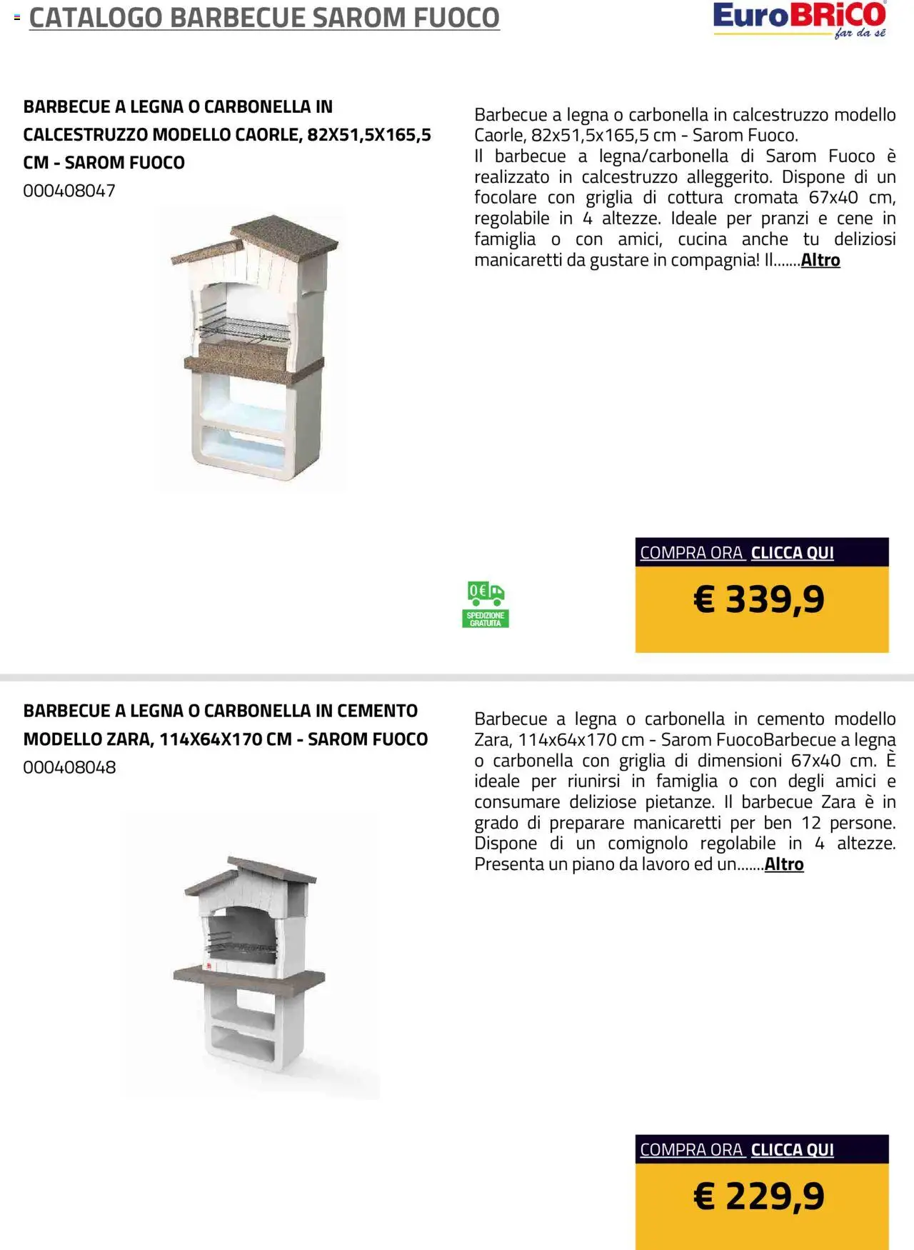 Eurobrico Barbecue Sarom Fuoco catalogo - pagina 4 - valido dal 23/07/2025