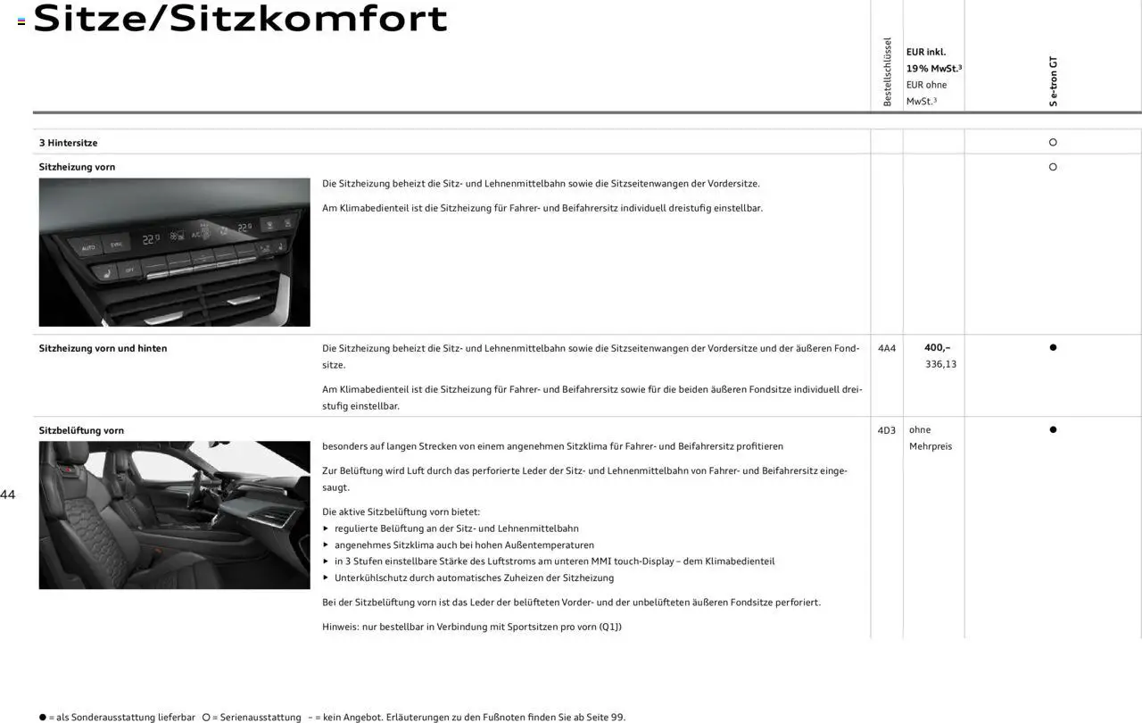 Audi S e-tron GT - Seite 44 - gültig ab 29.01.2025