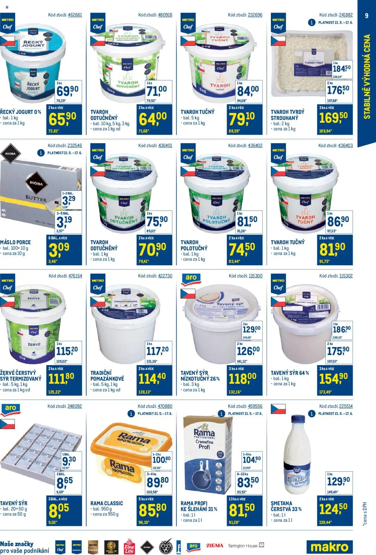 Makro leták - Stabilně výhodná cena – gastronomie - strana 9- platný od 21.05.2025