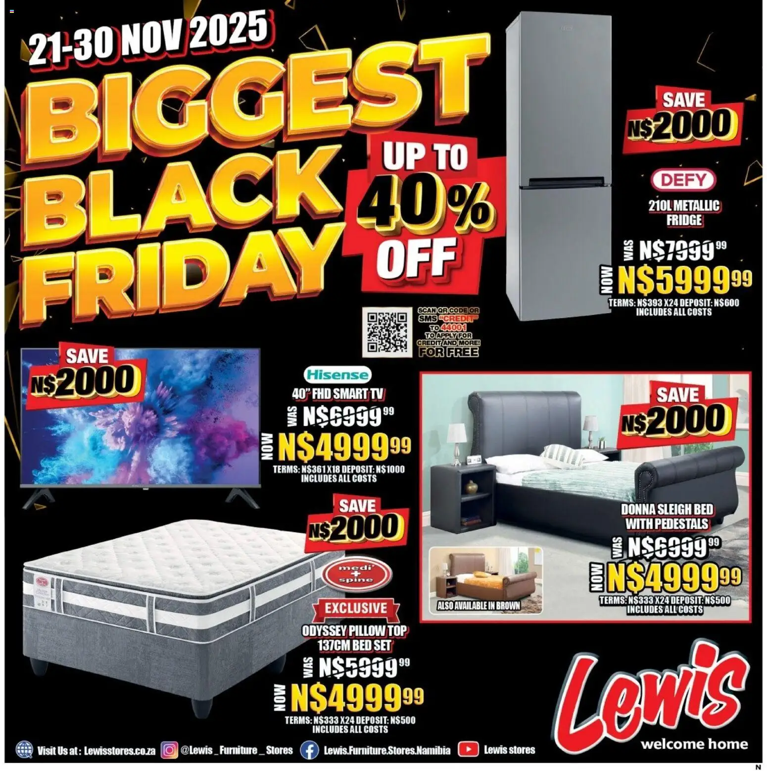 Lewis Stores - Namibia Black Friday - page 1- valid from 21/11/2025