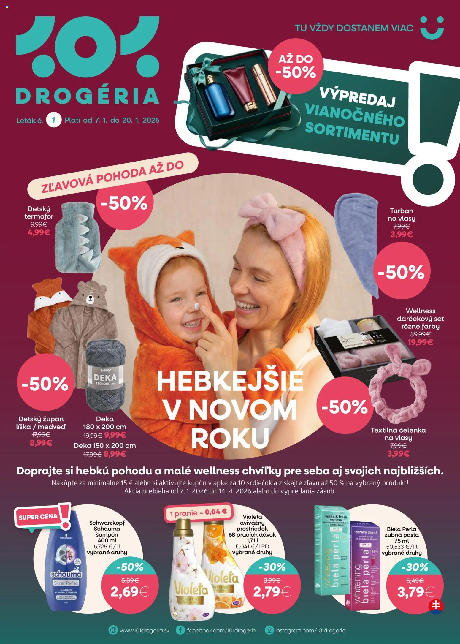 101 drogerie leták - strana 1- platný od 07.01.2026