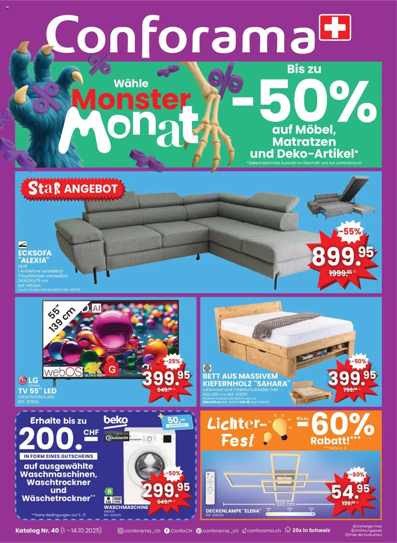Conforama Aktionen - Seite 1- gültig ab 01.10.2025