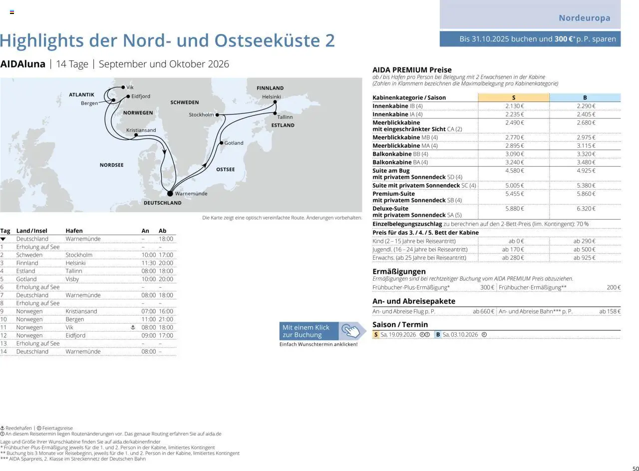 Aida Sommer 2026 - Seite 50 - gültig ab 01.03.2026