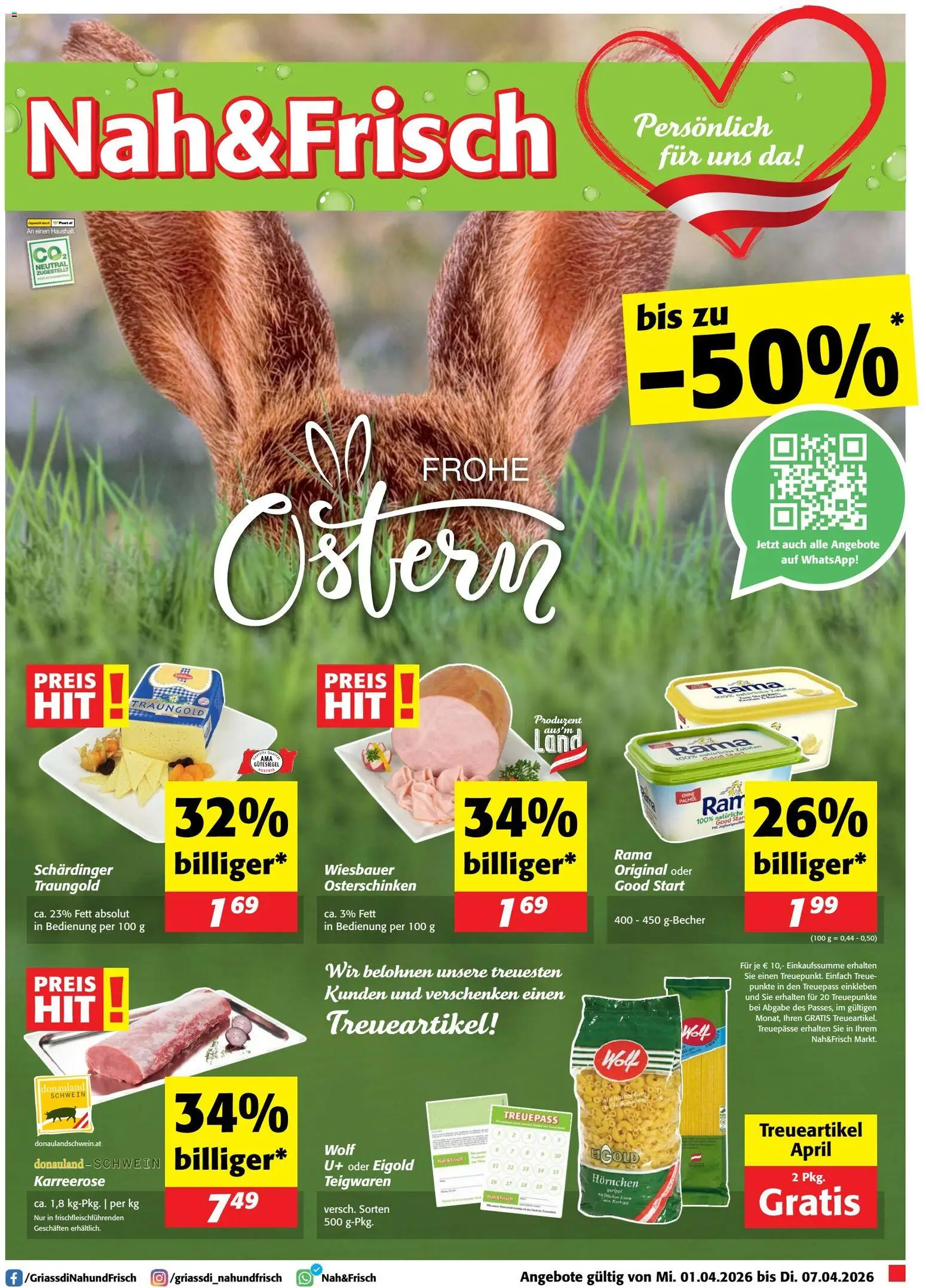 Nah und Frisch Flugblatt - page 1- valid from 01.04.2026