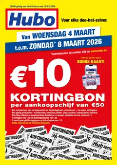 Hubo folder geldig vanaf 04/03/2026