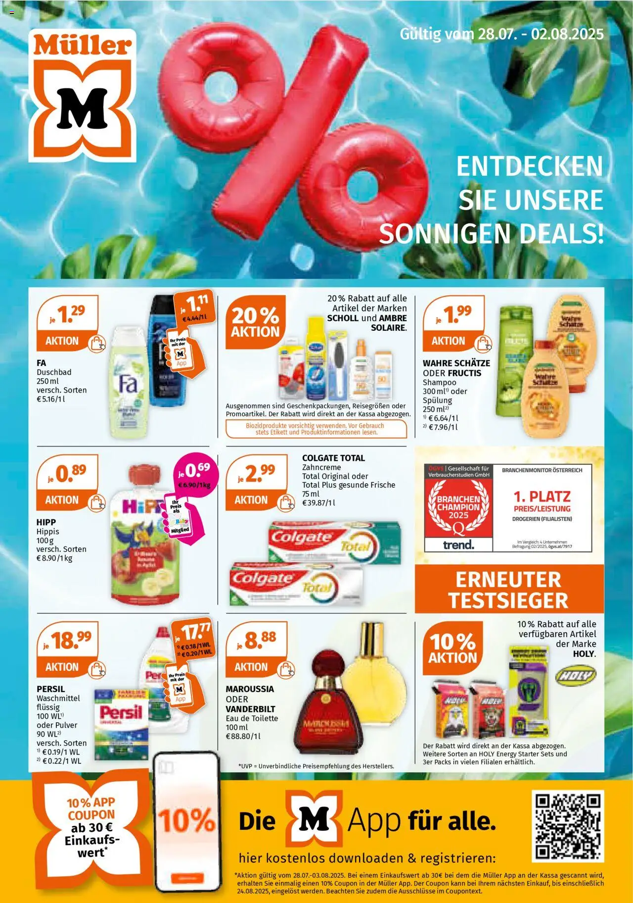 Müller Flugblatt - Seite 1- gültig ab 28.07.2025