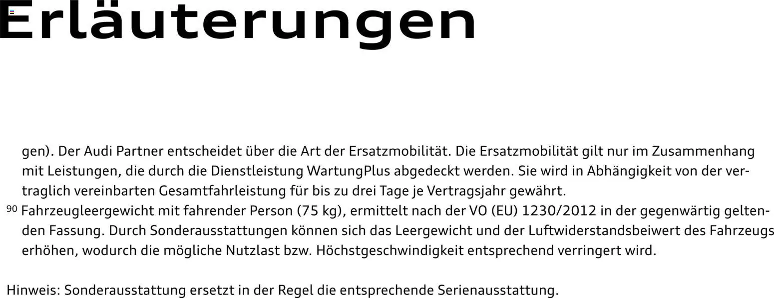 Audi  A6 e-tron - Seite 166 - gültig ab 01.10.2025