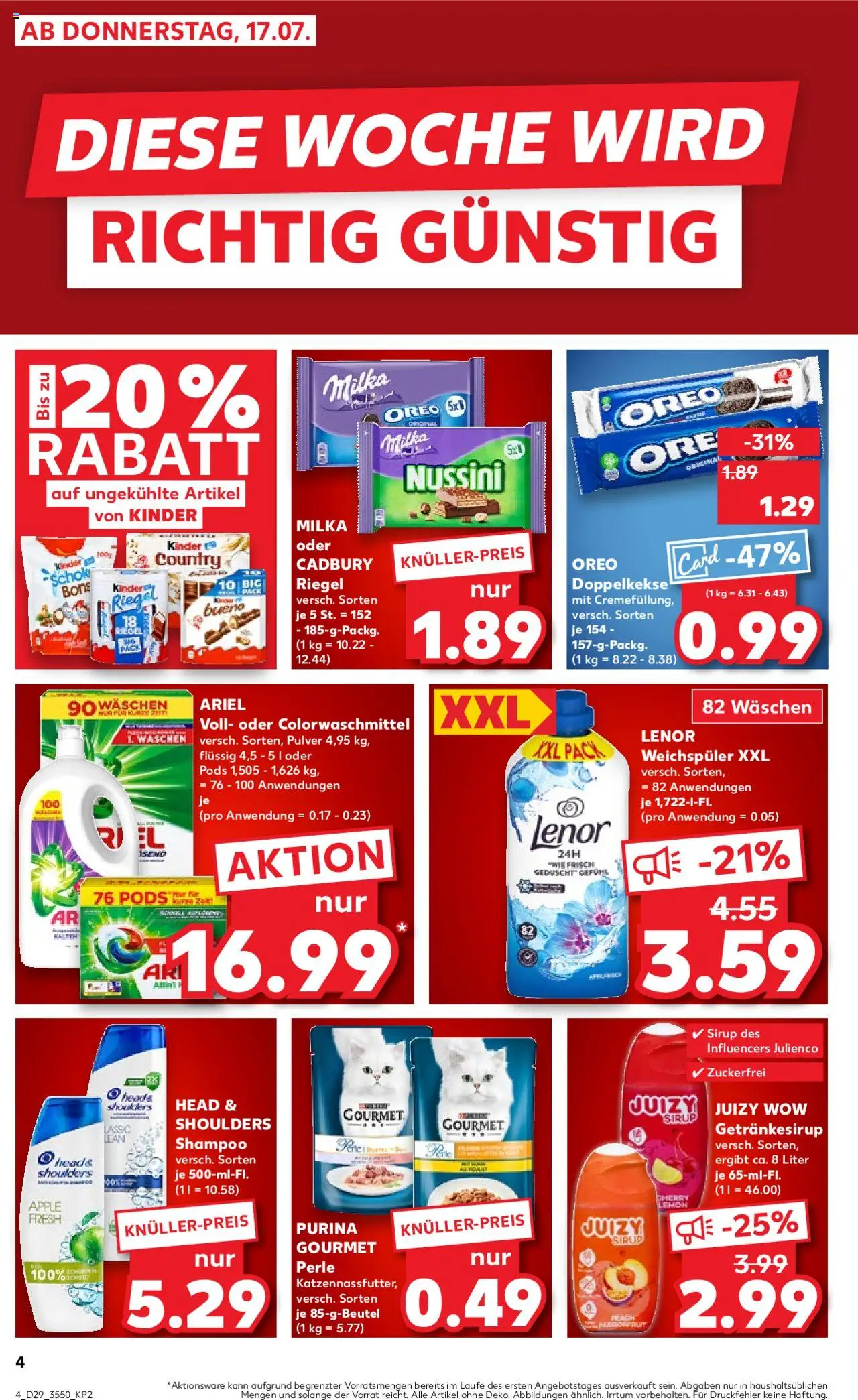 Kaufland Prospekt 	 - Seite 4 - gültig ab 17.07.2025