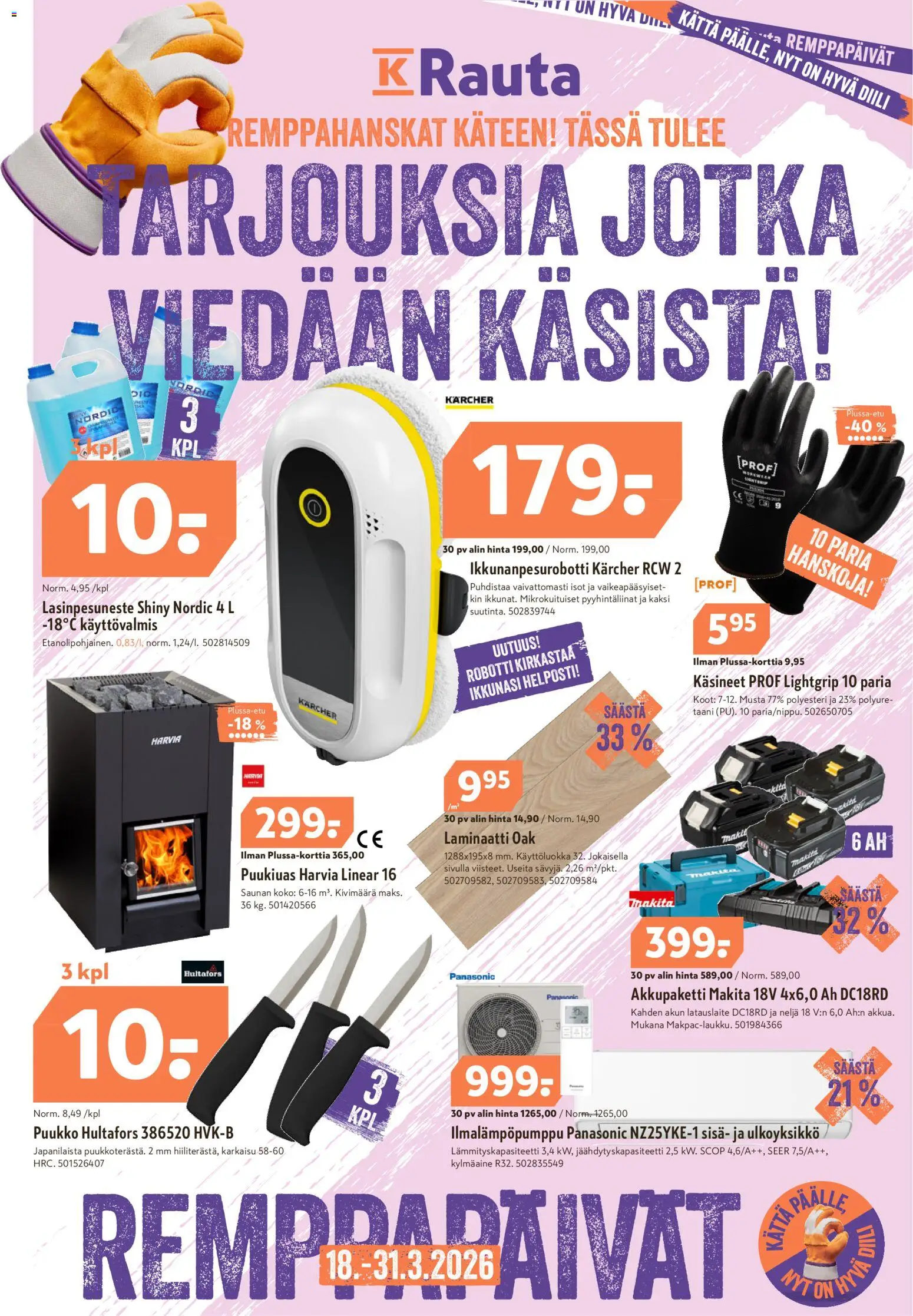 K-Rauta tarjoukset - sivu 1- voimassa alkaen 18/03/2026