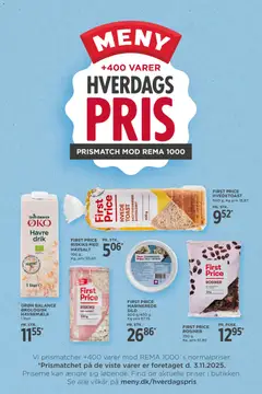 Forhåndsvisning Meny - Hverdagspris gyldig fra 03/11/2025