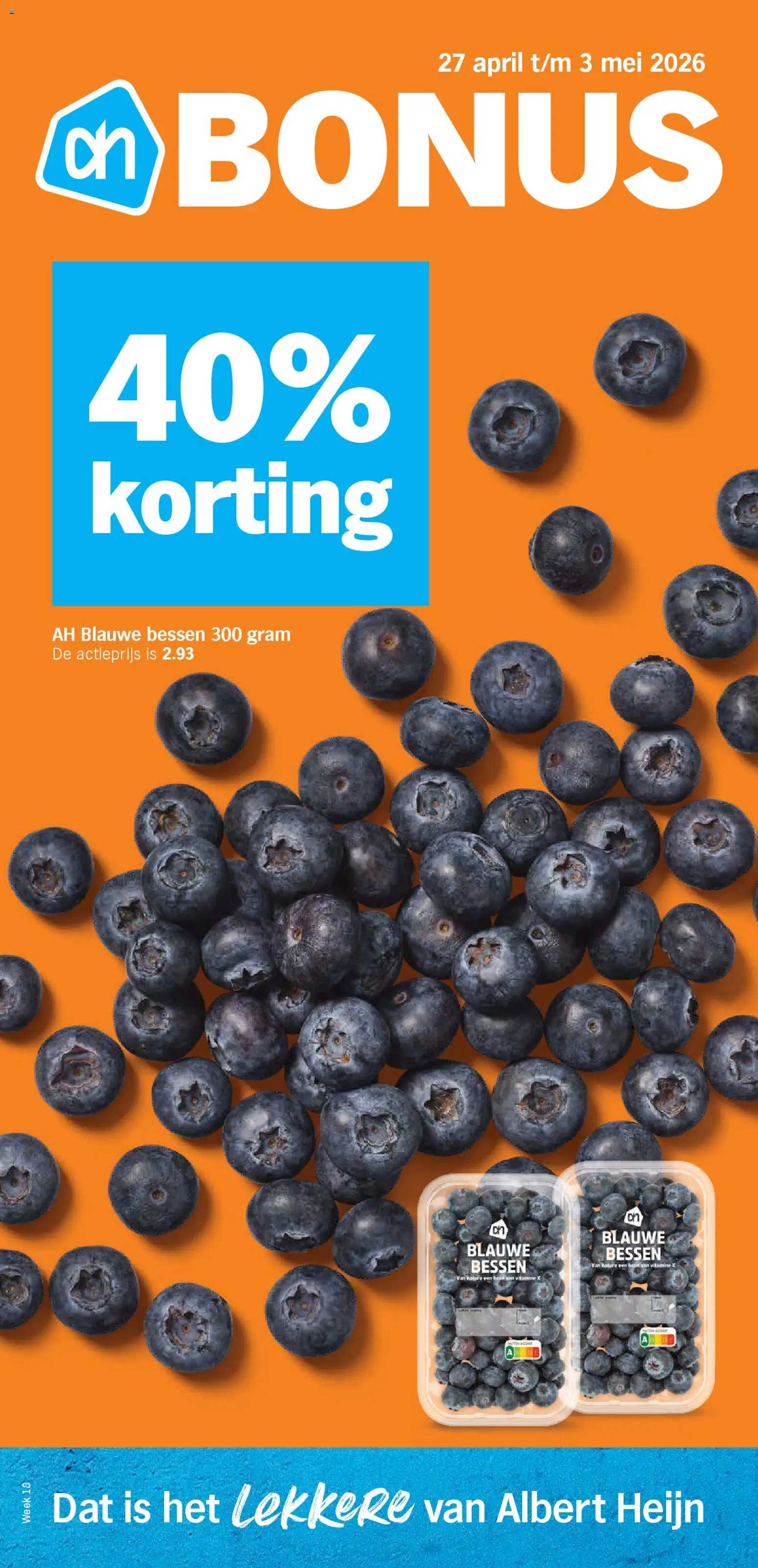 Albert Heijn folder week 18 - pagina 1- geldig vanaf 27-04-2026