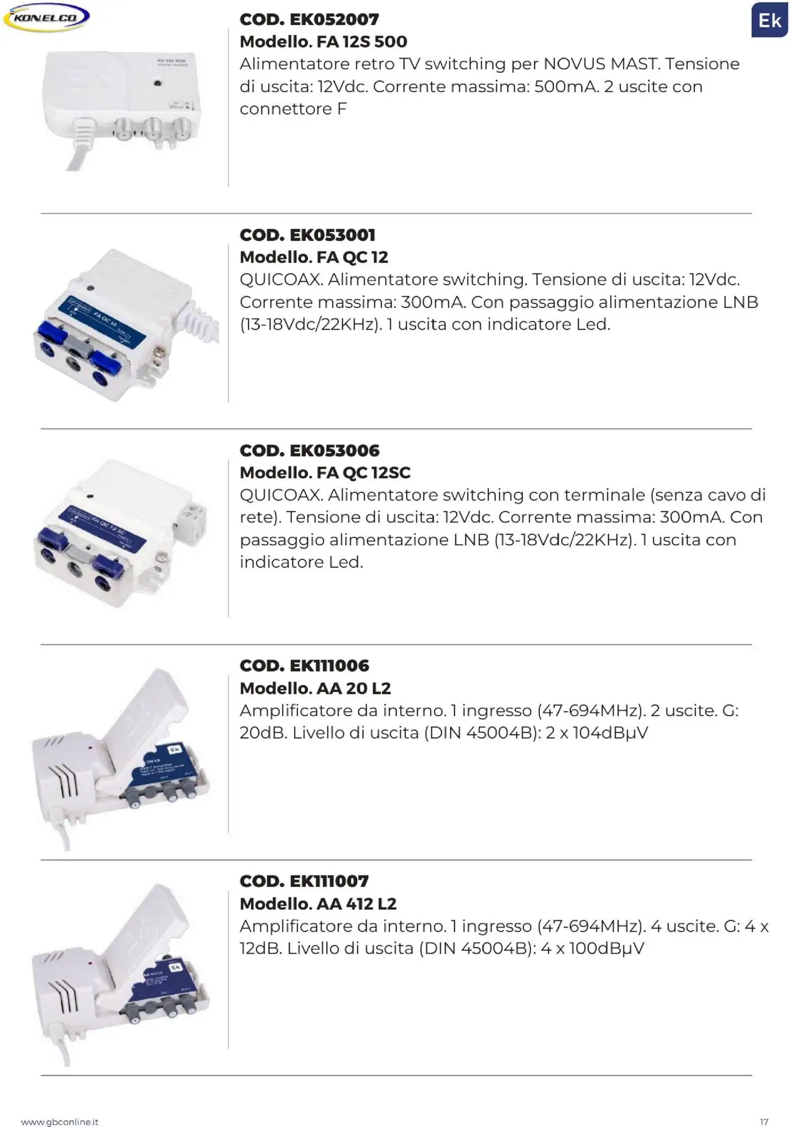 GBC Catalistino EK Konelco catalogo - pagina 17 - valido dal 09/12/2025