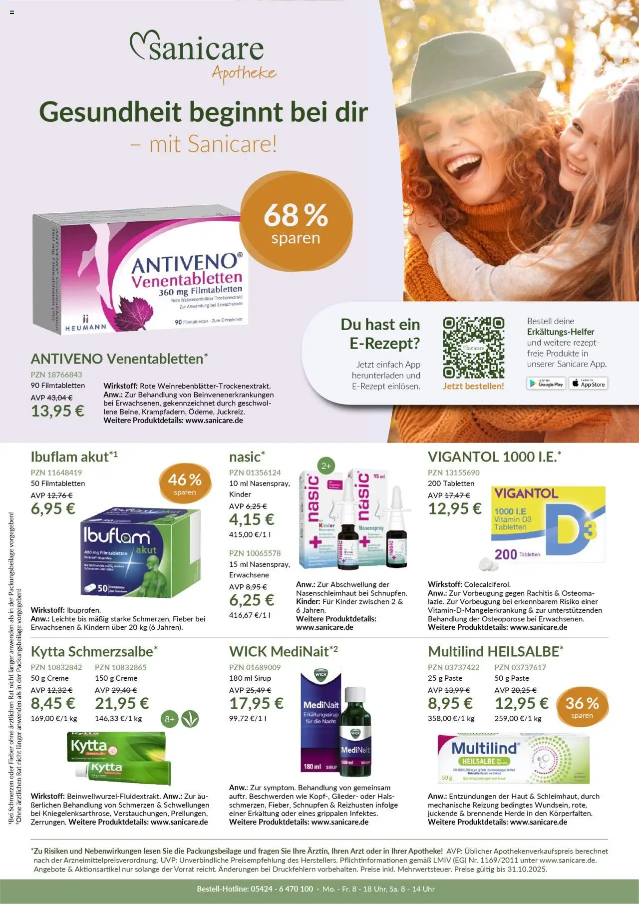 Sanicare Prospekt Herbst - Seite 1 - gültig ab 11.09.2025