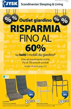 Anteprima JYSK Giardino catalogo valida dal 31/07/2025