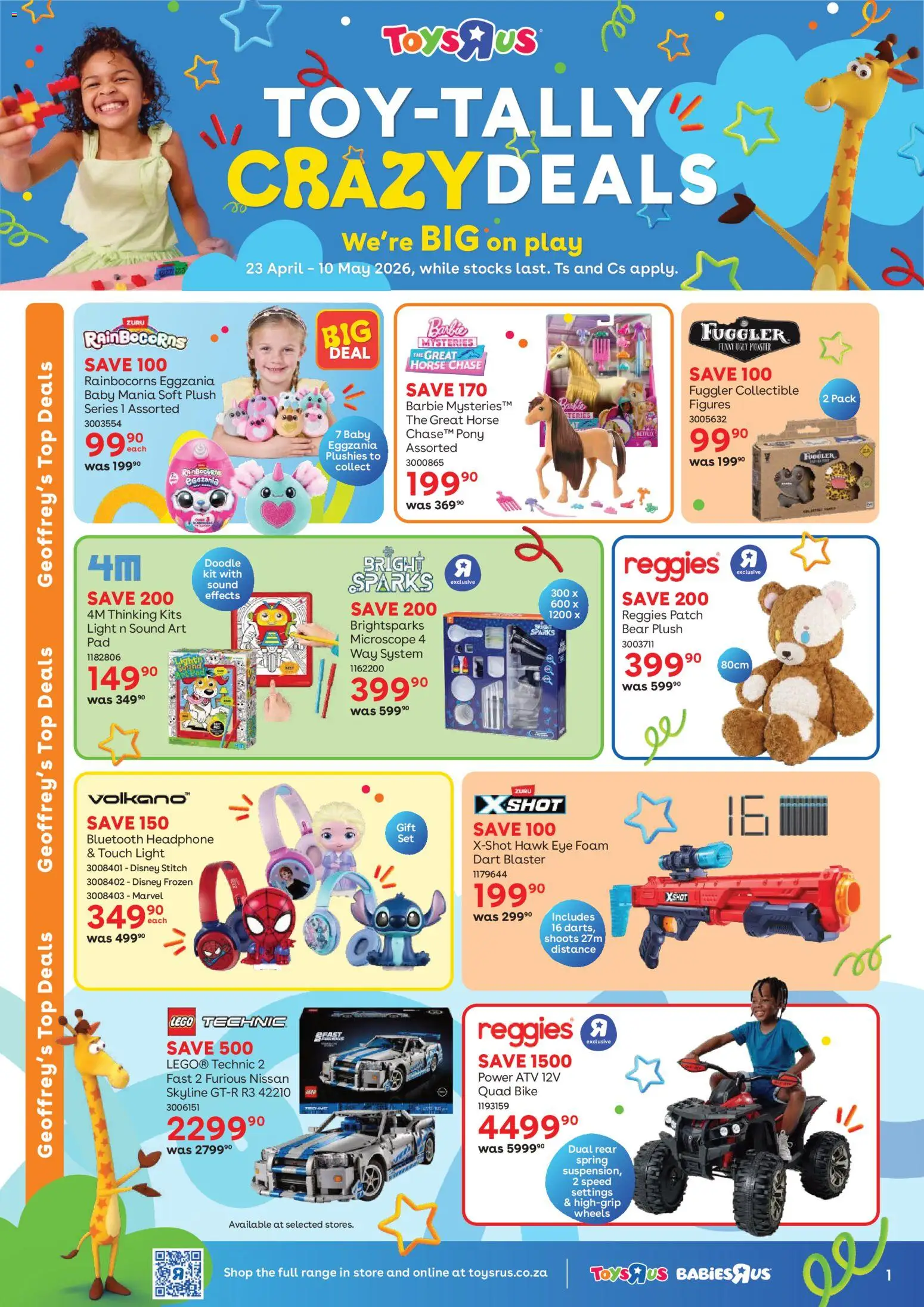 Toys R Us Specials - page 1- valid from 23/04/2026