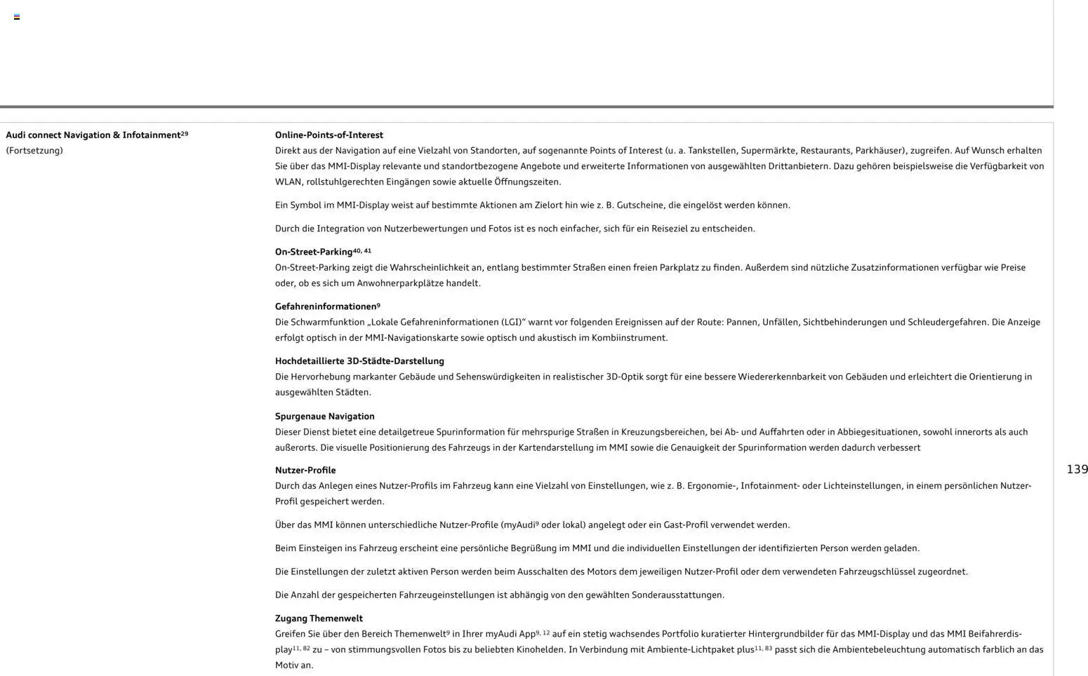 Audi Prospekt 	 - Seite 139 - gültig ab 28.10.2025