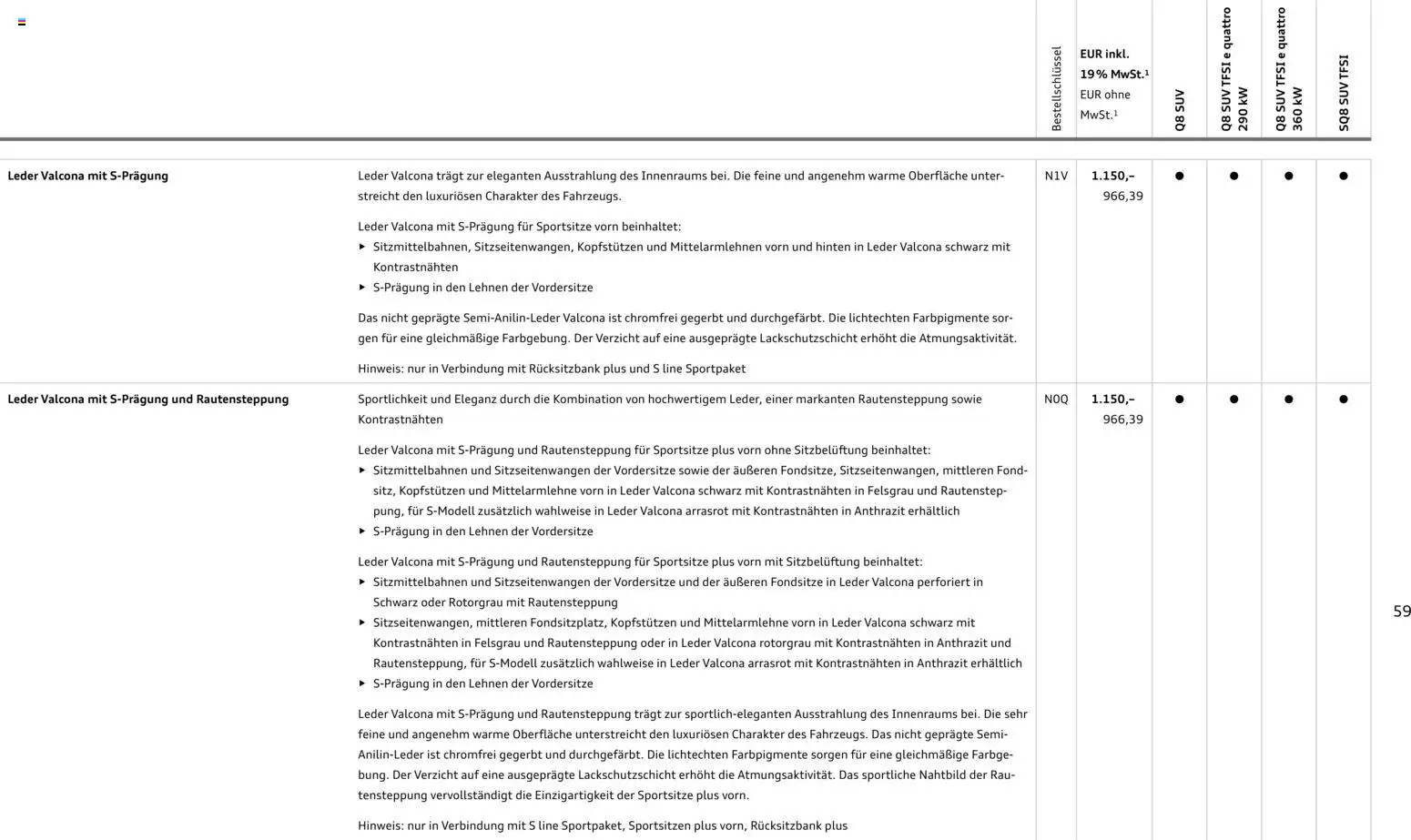Audi Q8 - Seite 59 - gültig ab 06.11.2025