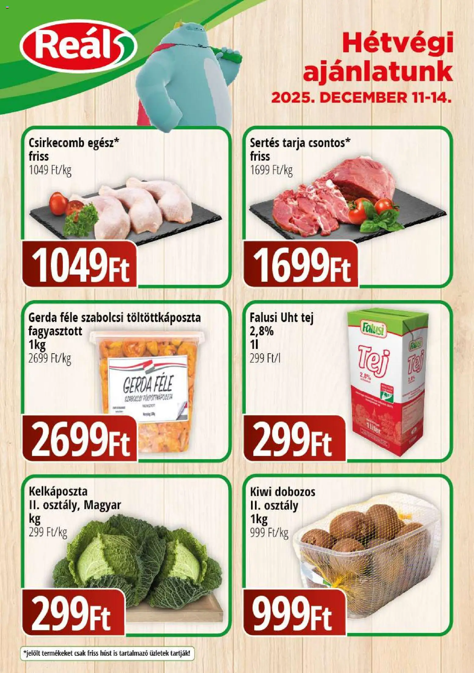 Reál Bevásárló hétvége - Kisalföld - 1oldal - érvényes 2025.12.11.-tól